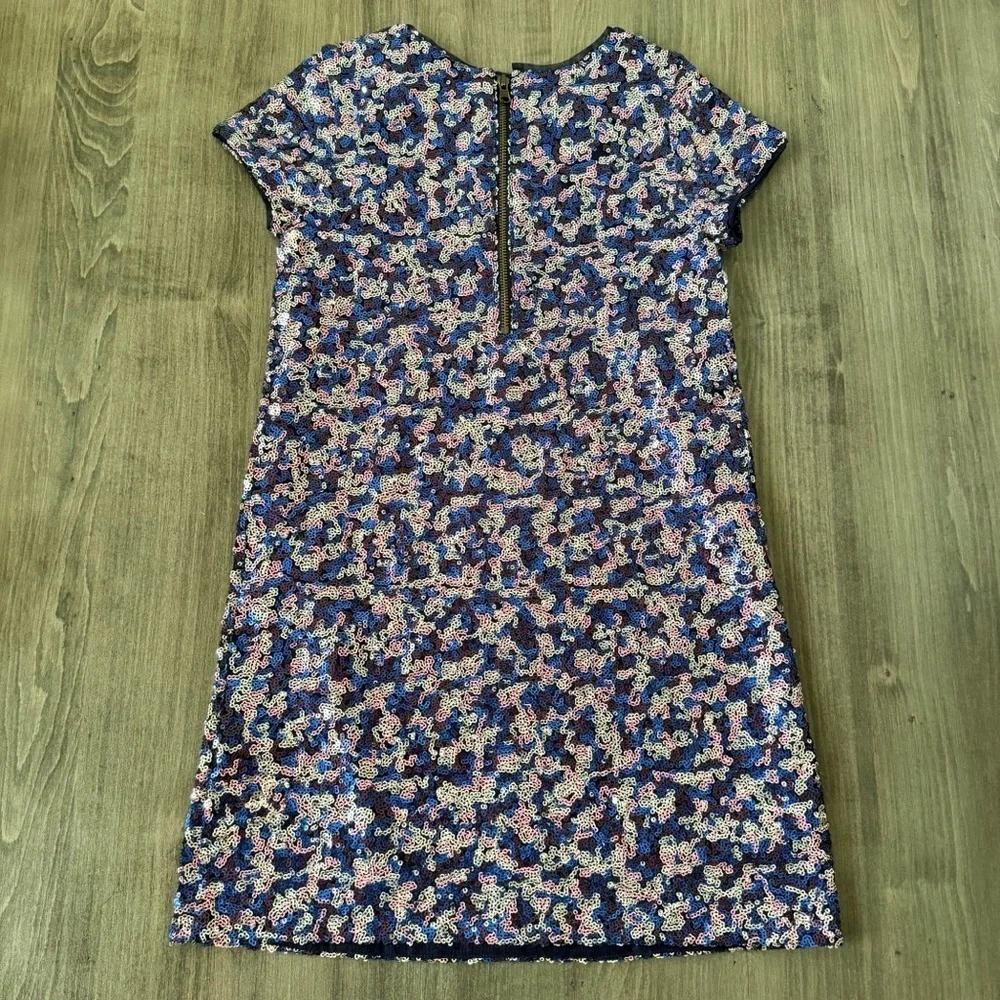 Gap girls multicolored sequins short sleeve party dress size S 6/7